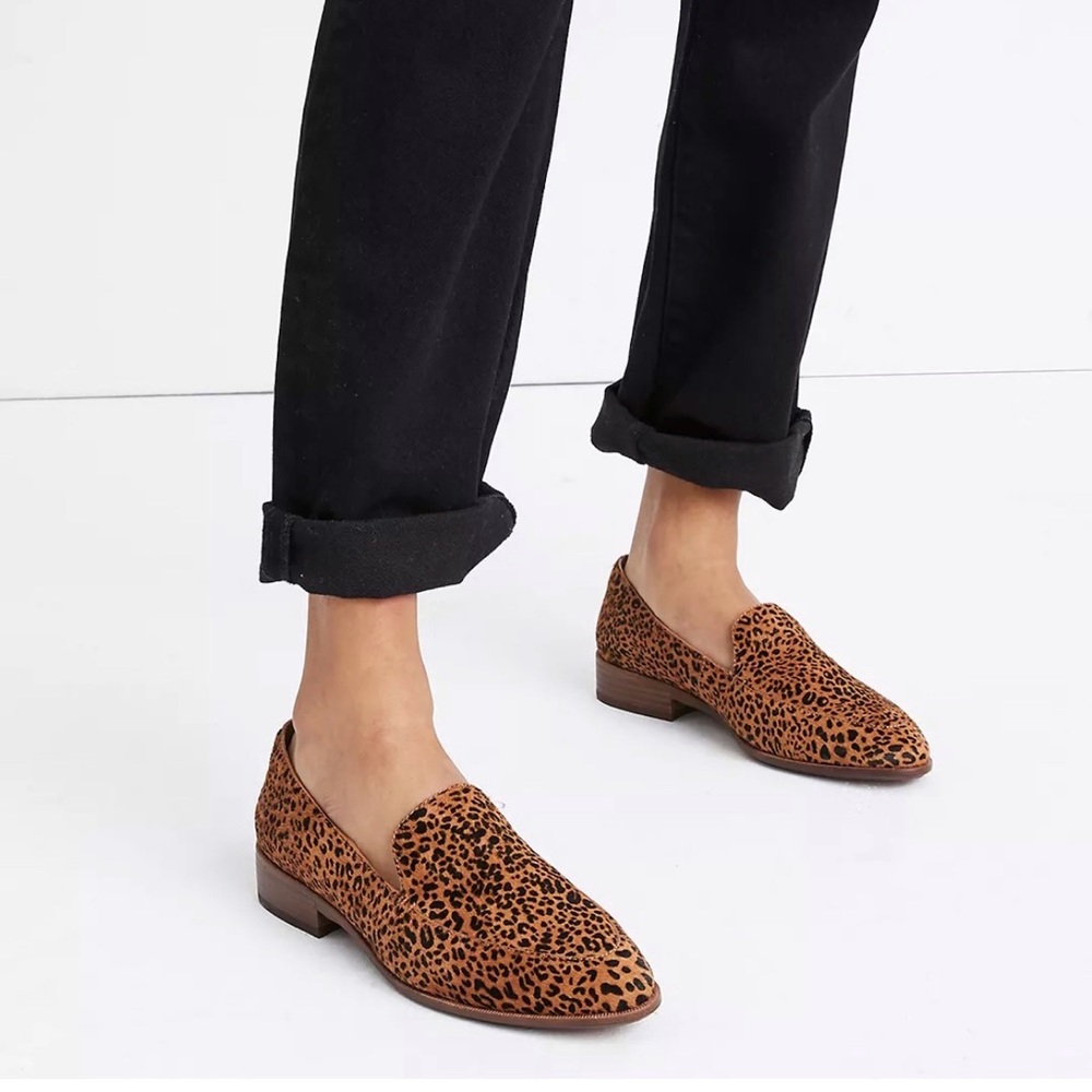 Madewell The Frances Loafer in Mini Leopard Calf Hair Size 9 - Picture 10 of 10